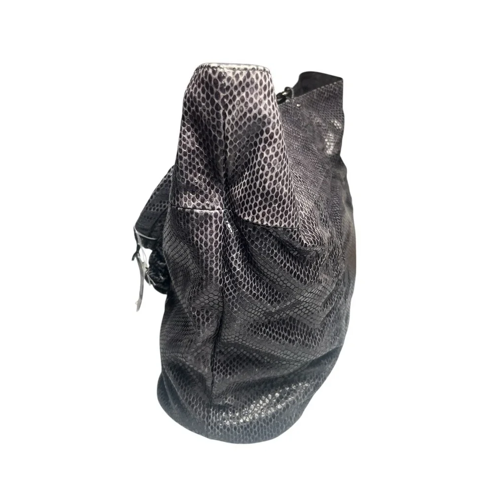 Furla Leather Handbag, Grey Blue, Silver Hardware, Made In Italy - Picture 5 of 16